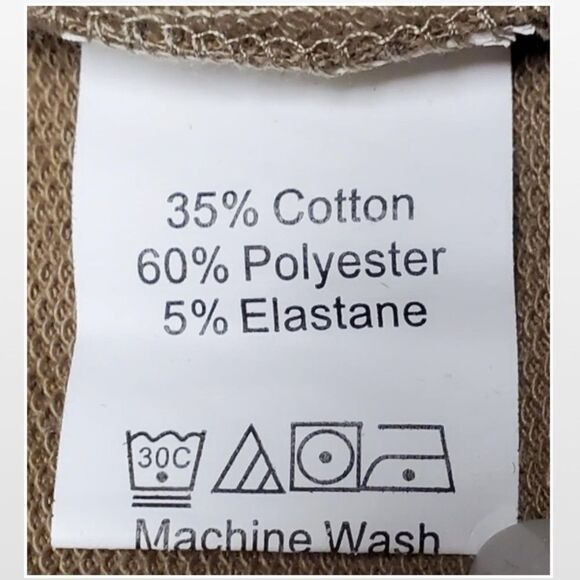 Large Tan Cropped Long Sleeve Hoodie Zip Up Top - Picture 9 of 11